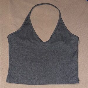 Gray Women's Halter Neck Top